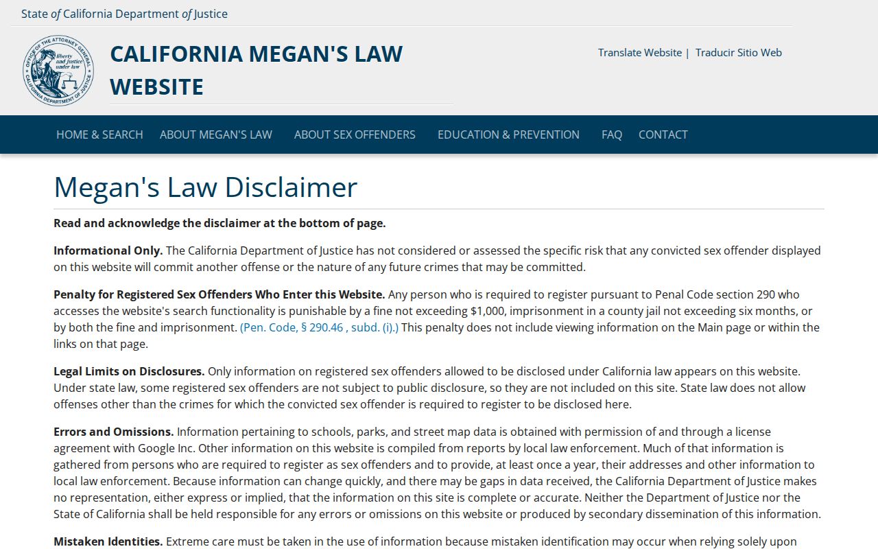 Lakewood neighbors California public safety registry search