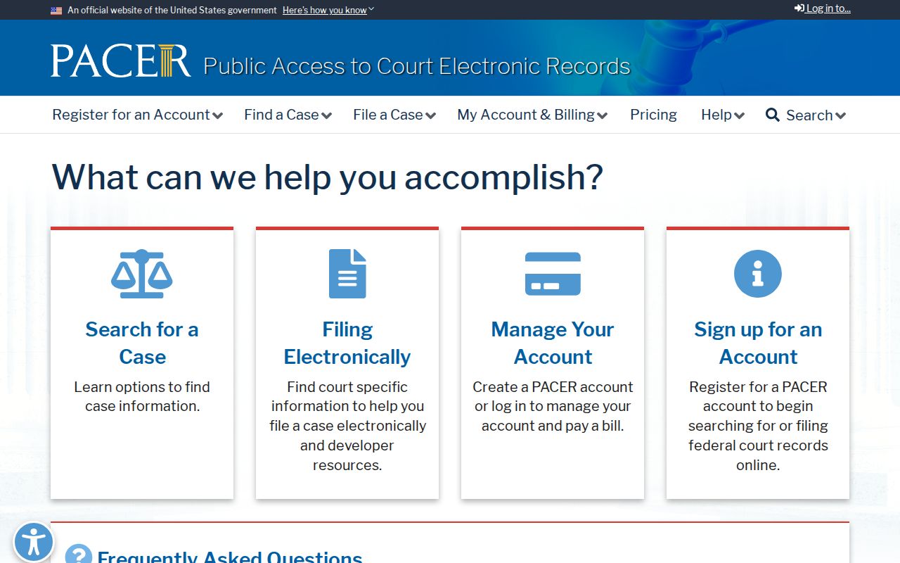 Lakewood previous residents federal court records search